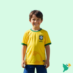 CAMISETA INFANTIL BRASIL UNISSEX INFANTIL AMARELA 2 AO 12