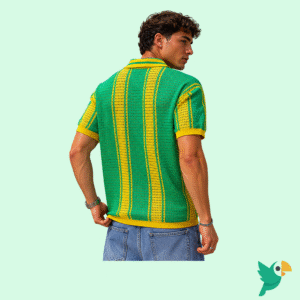 CAMISA MASCULINA BRASIL MALHA VAZADA